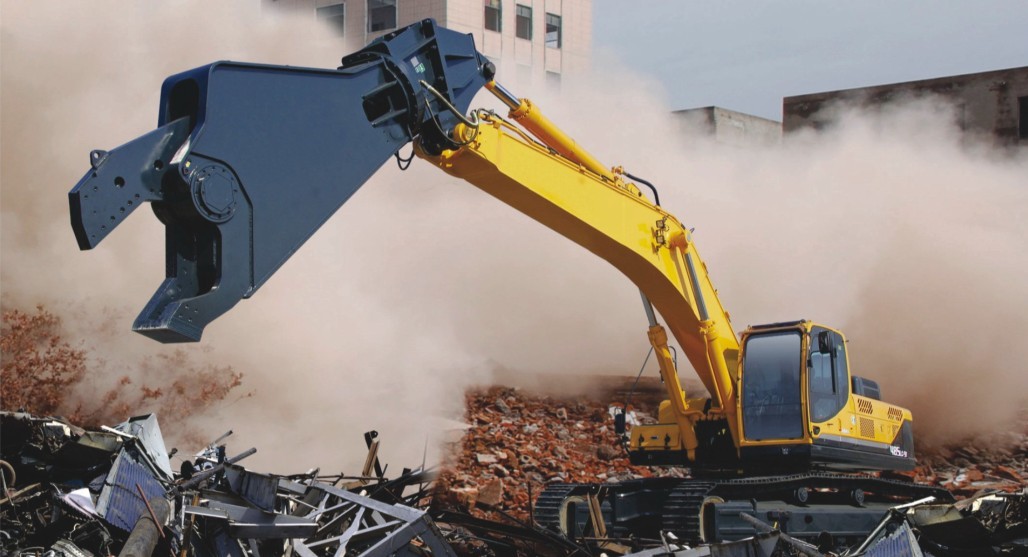 Scrap-material-handler-waste-recycling-demolition-construction-waste